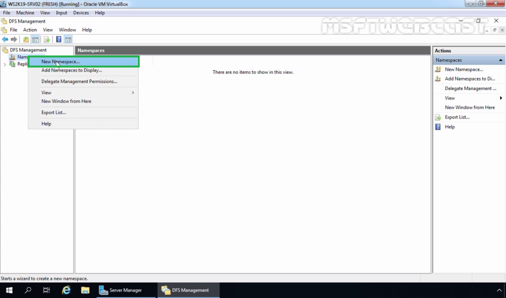 13 Add New Namespace