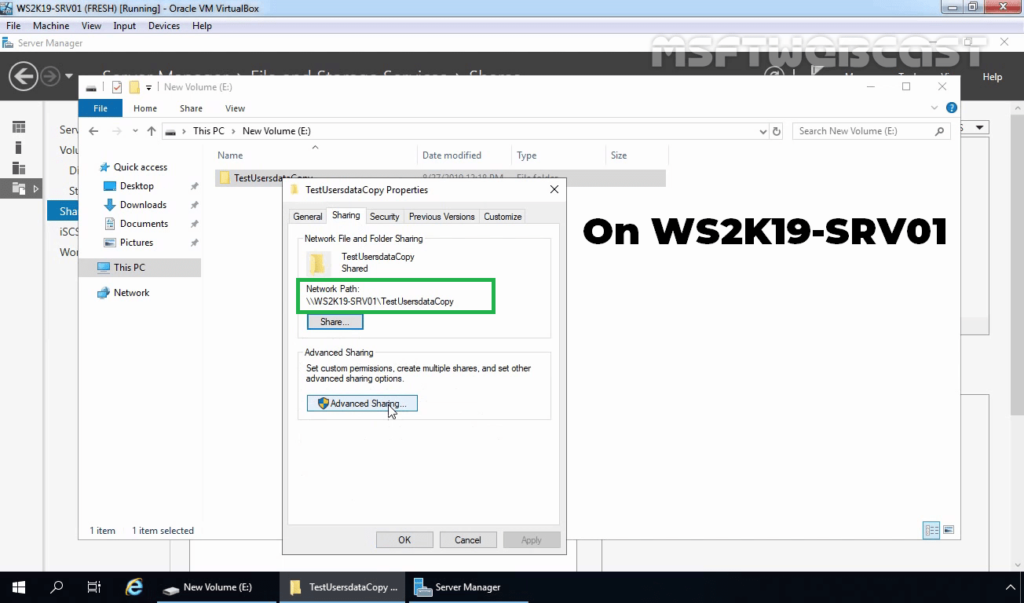 13 Check the Shared Folder path