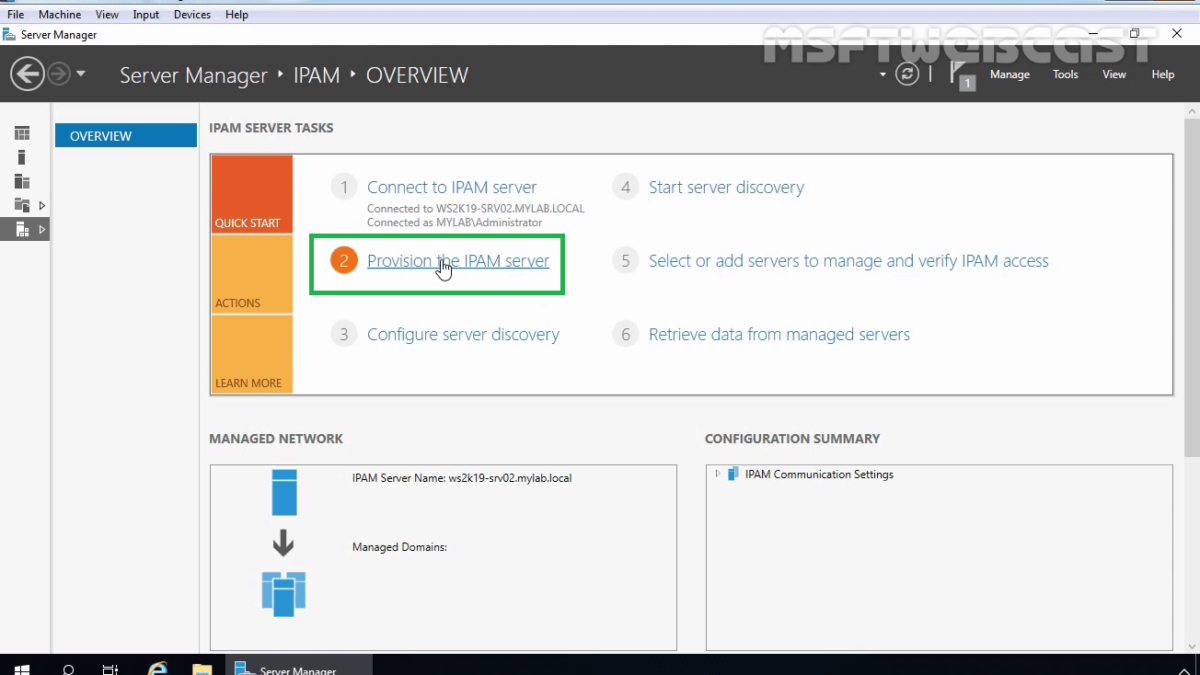 Install and Configure IPAM in Windows Server 2019