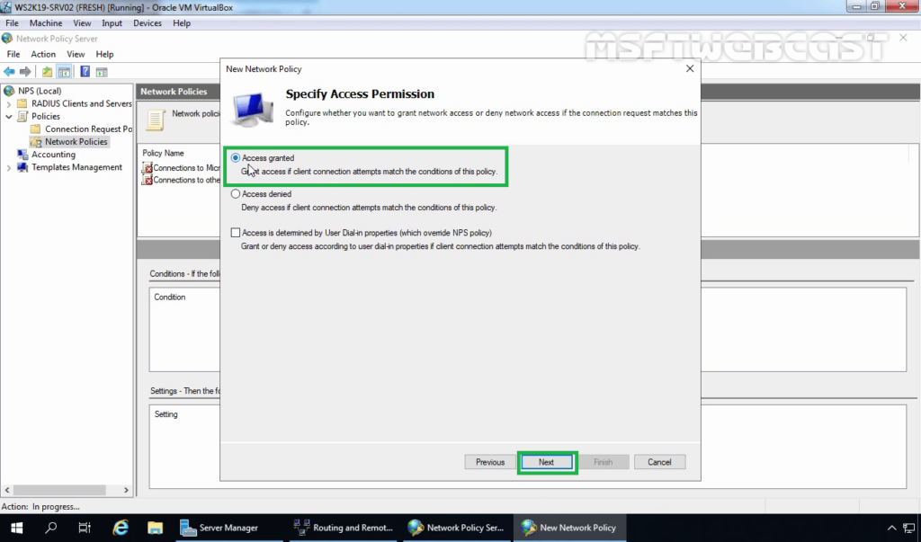 13. Select Access Granted if Condition Match