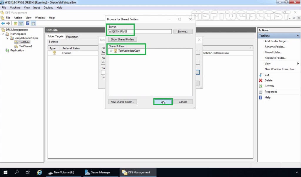 15 Select the shared folder path