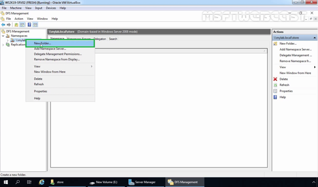 21 Add new DFS folder