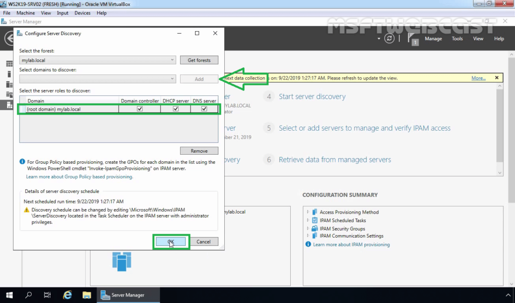 21. Click on Add to Add Domain Name