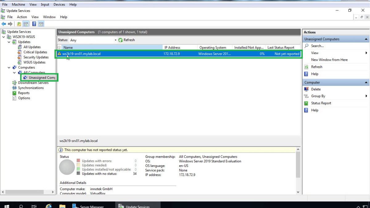 Configure Group Policy Settings for WSUS in Windows Sever 2019