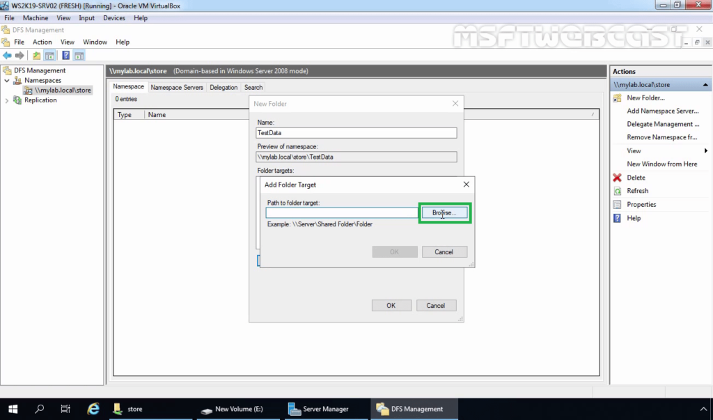 23 Browse the shared folder path