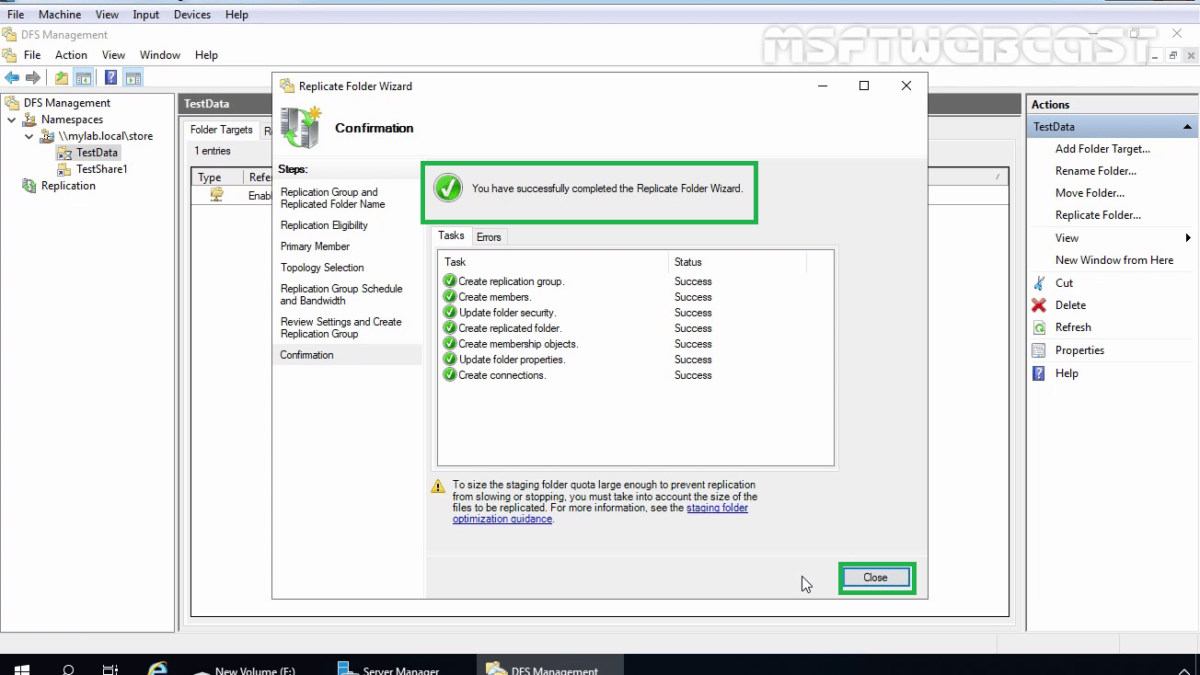 How to Configure DFS Replication in Windows Server 2019