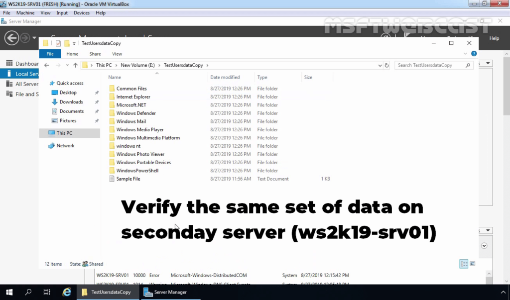 27 Verify the same data on secondary server