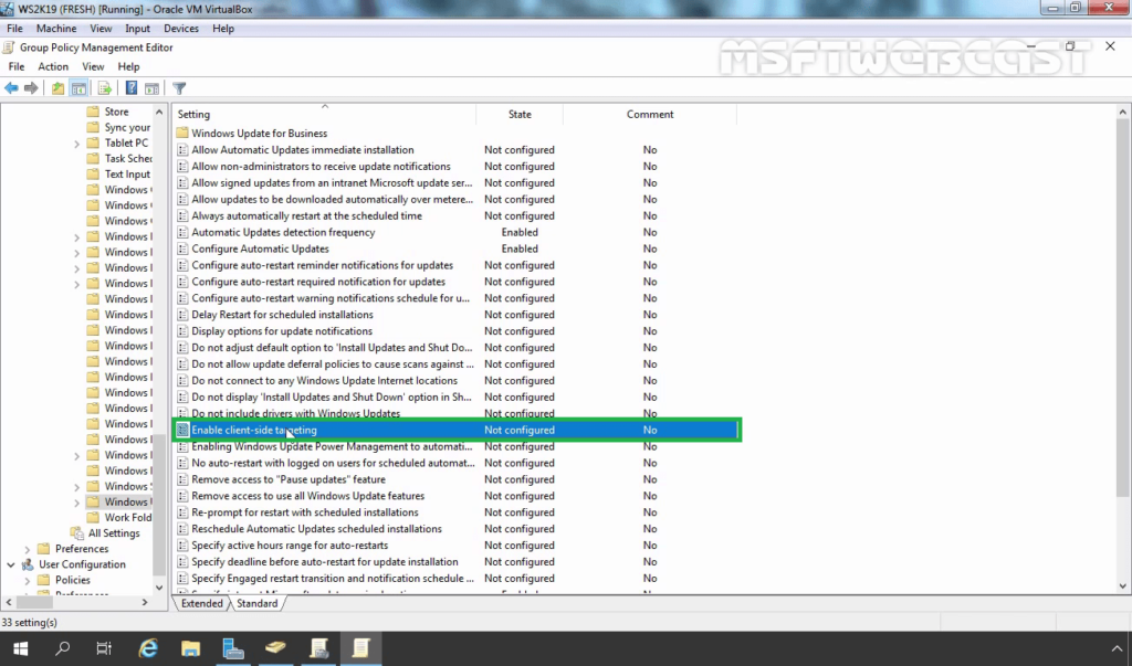 9 Double click on Enable Client-side Targeting policy