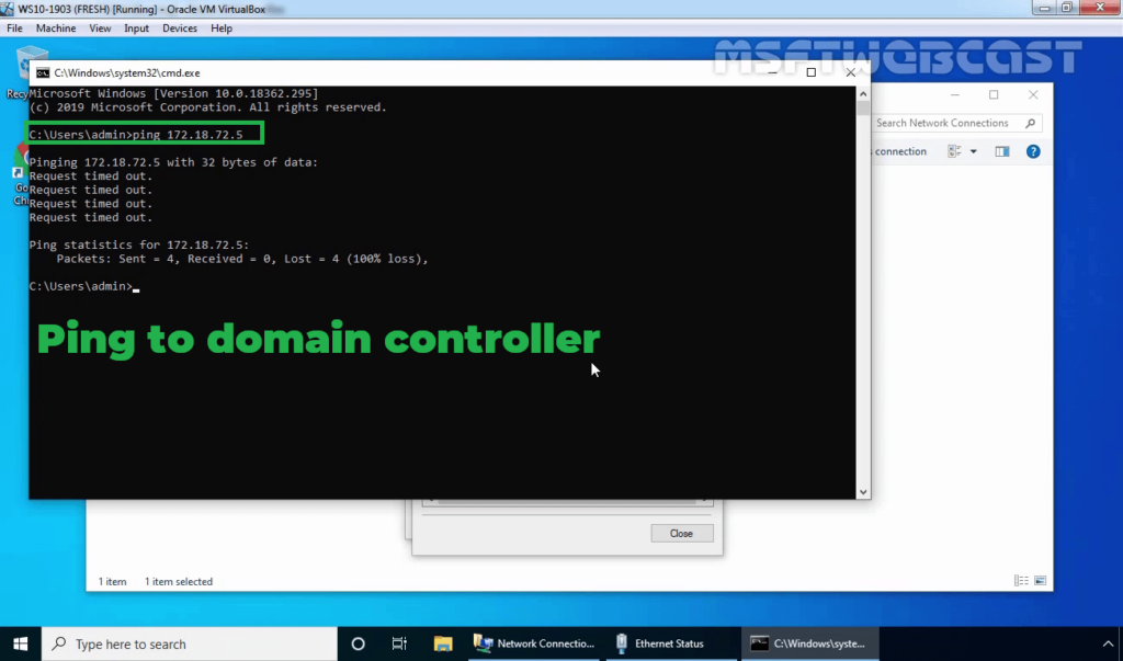 1. check ping first