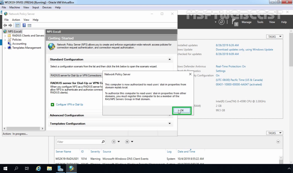 10. click ok