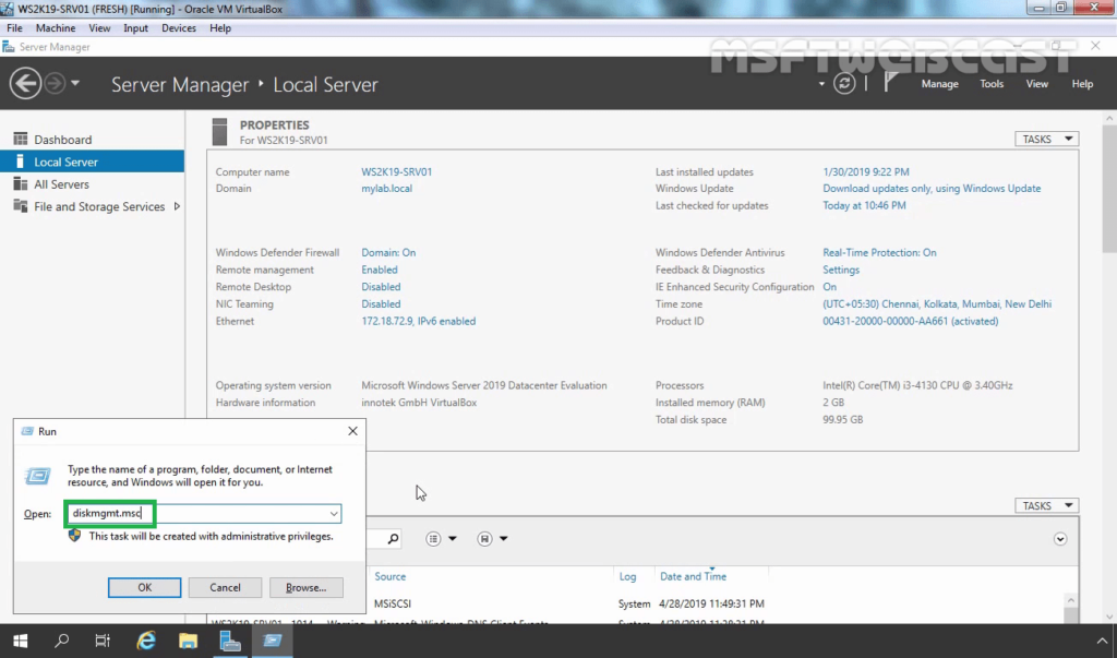 12. Open Disk Management