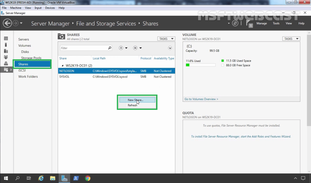 12. Select New Share