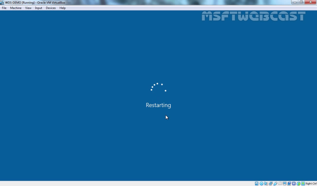 13. System will restart