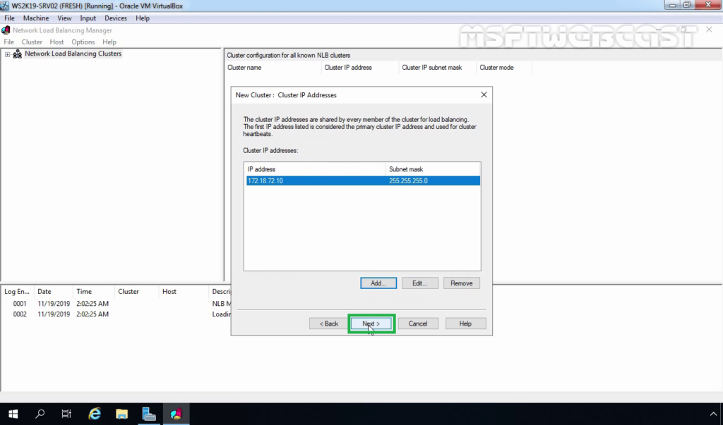 17. Click Next