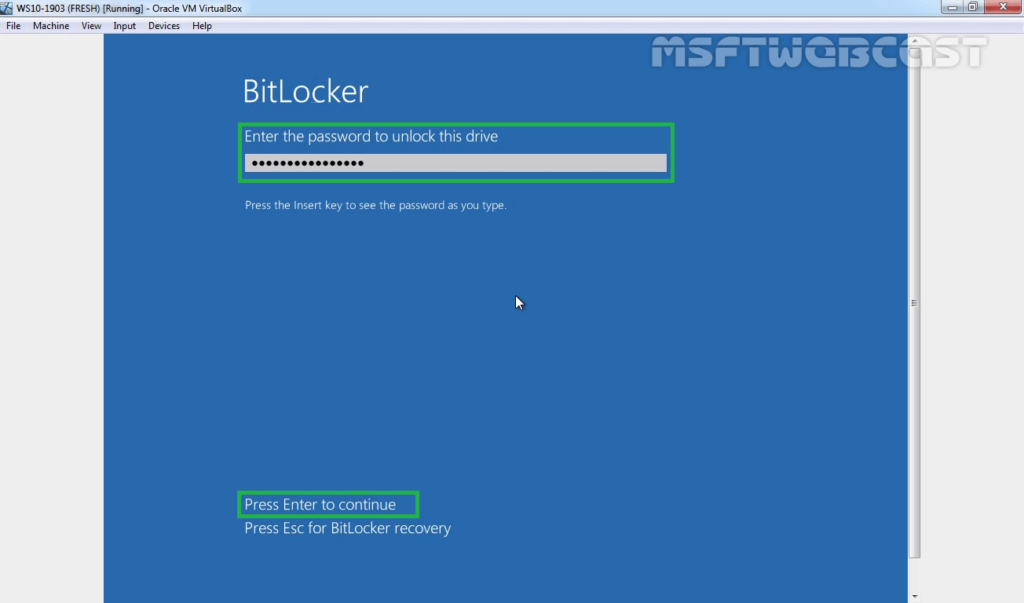 17. Enter Password to Unlock Encrypted Drive