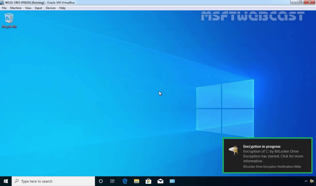 18. Encryption in Progress Notification