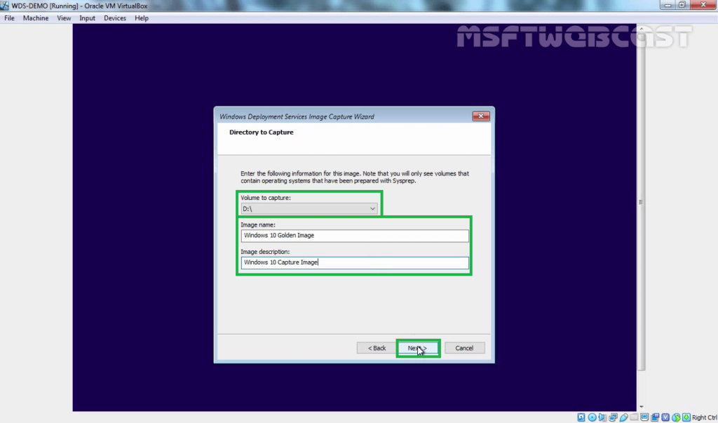 18. Specify Windows 10 Reference image name