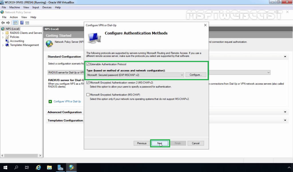 19. select eap-mschap-v2-authentication