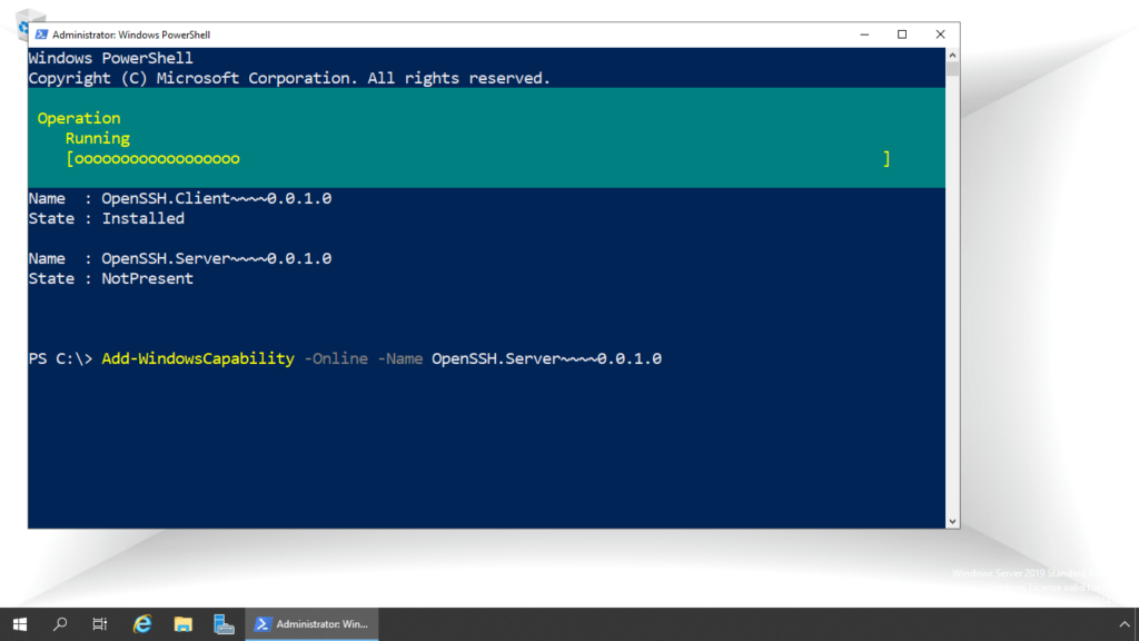 2. install ssh server package