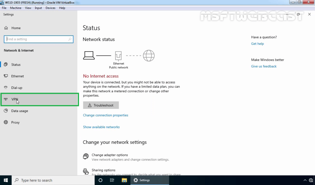 22. Click on VPN
