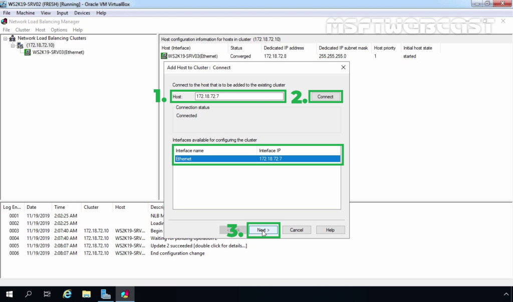 25. Type IP or Name of NLB Node to Add