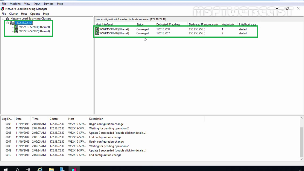 Configure Network Load Balancing in Windows Server 2019
