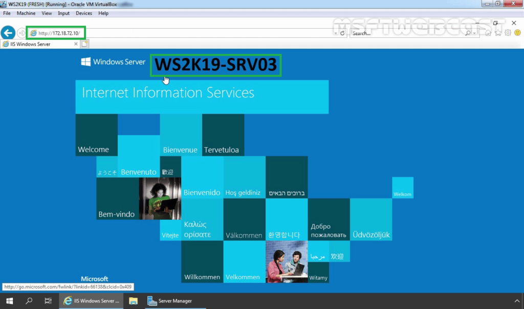 29. Access NLB Cluster Website
