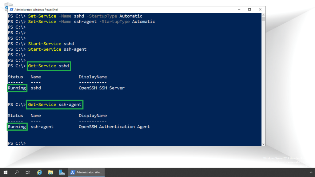 7. check ssh services status