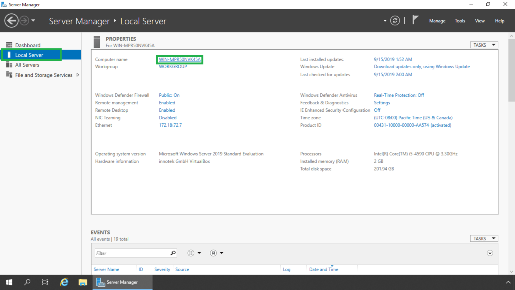 7. click on computer name link