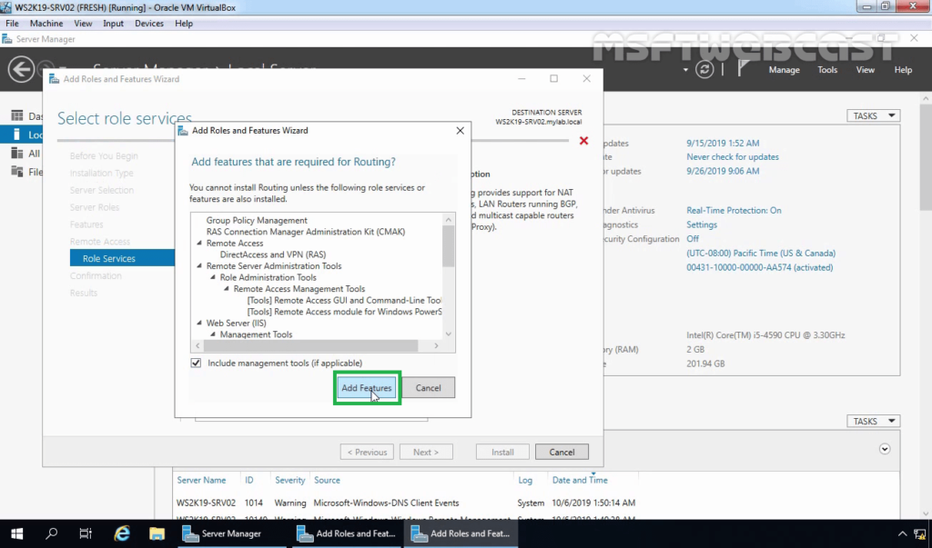9. add features required by lan routing