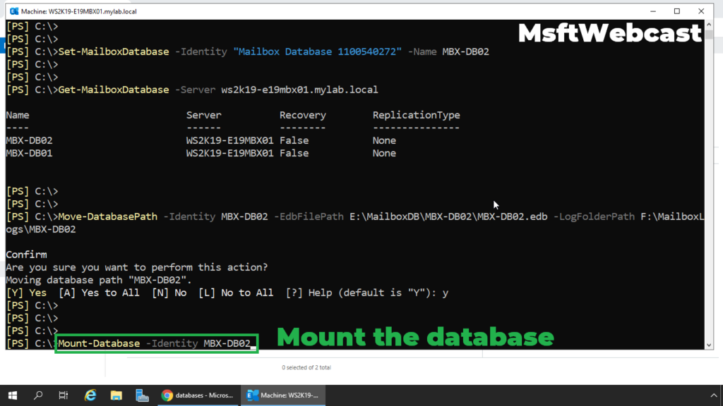 10. mount the database
