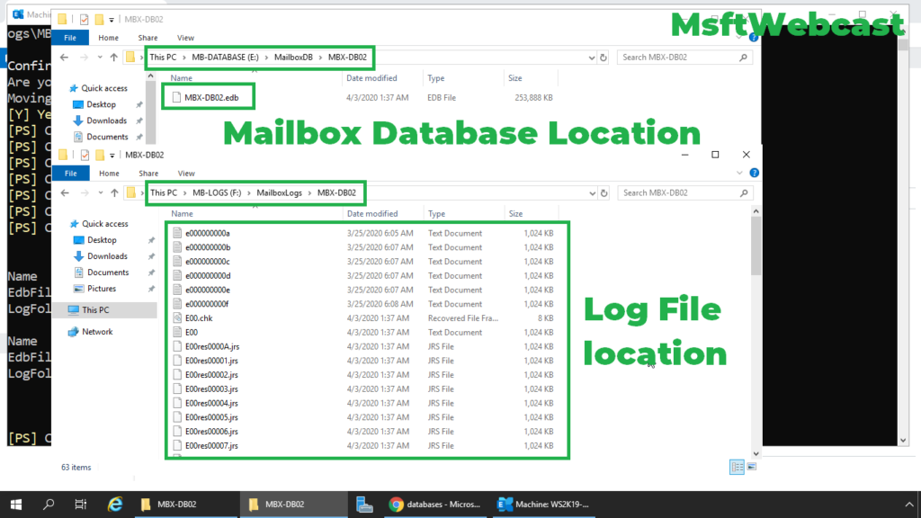 12. check database and log files path in file explorer