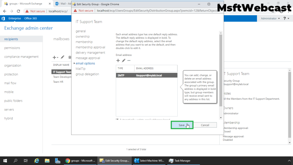 12. click on save button