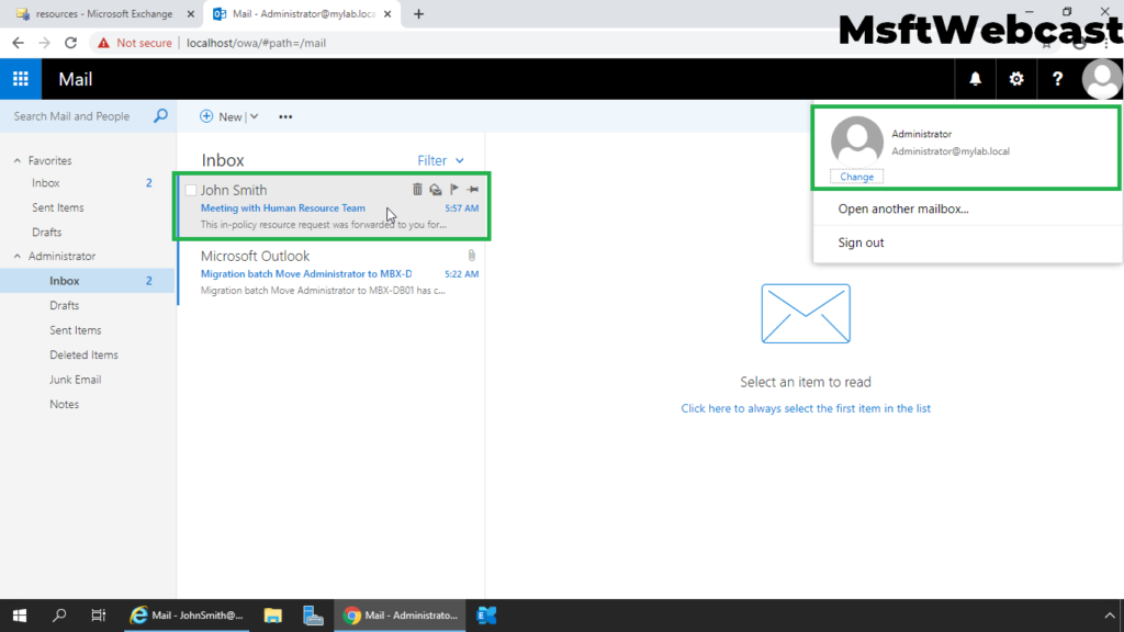 15. access delegates email account