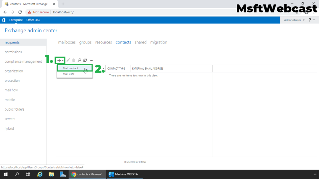 2. select new contact