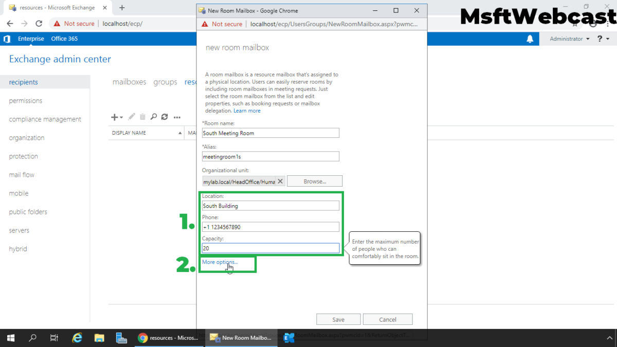How to Create Resource Mailboxes in Exchange 2019