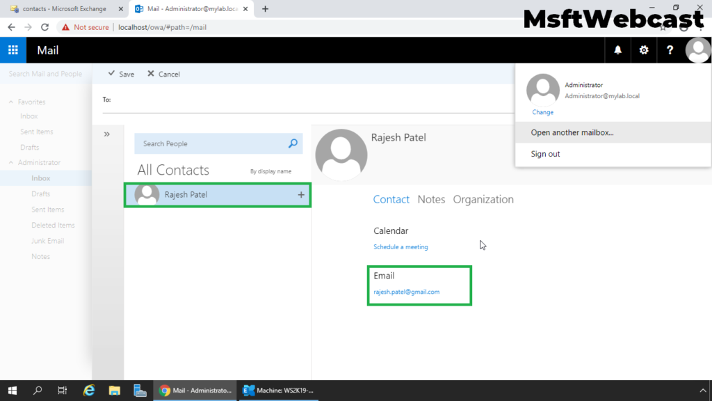 6. verify contact in address book