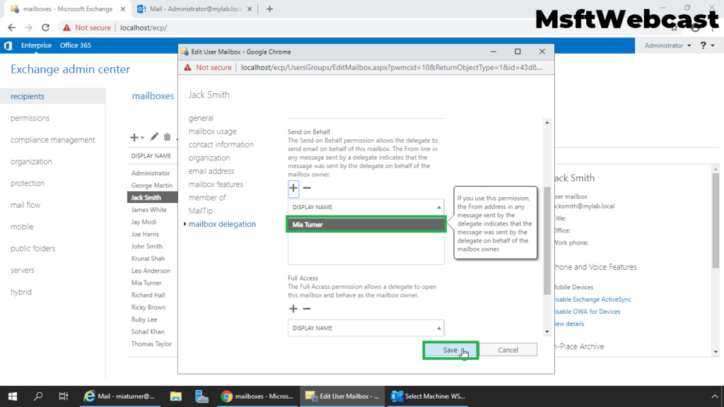 5. click on save to save the changes