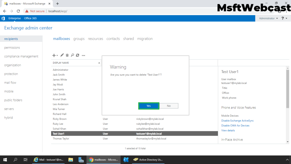 8. click on YES on warning page