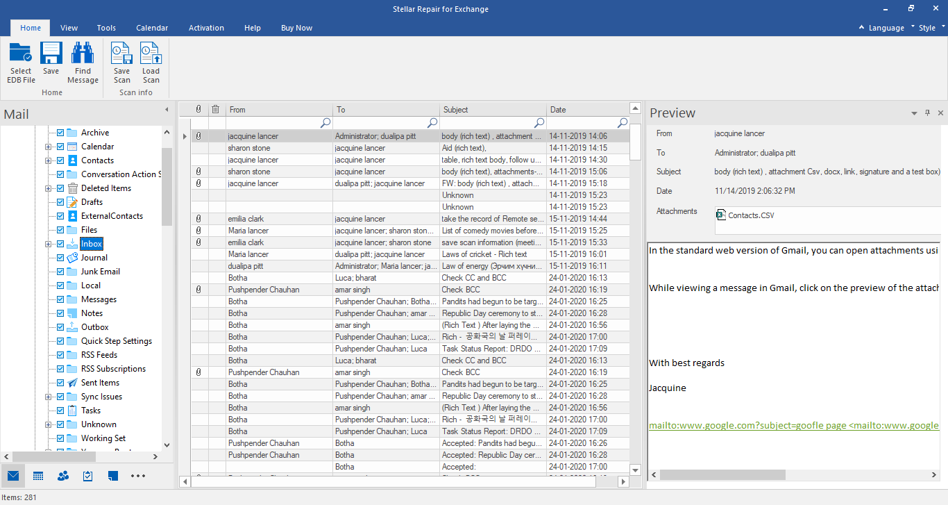 inbox preview