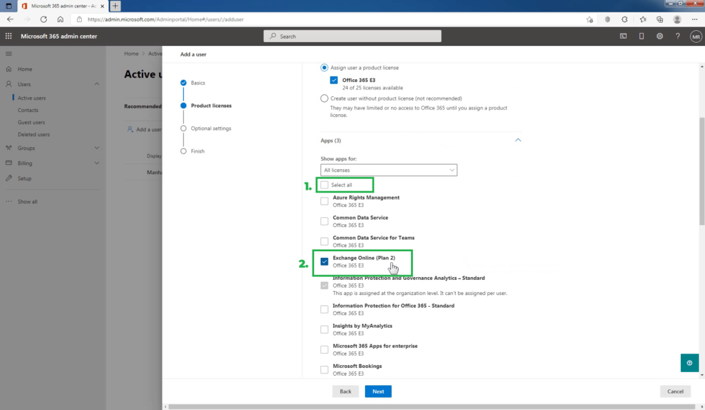10_select_only_exchange_online_plan_2_license