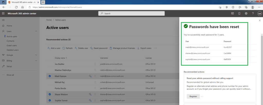 How to Reset a Users Password in Microsoft 365