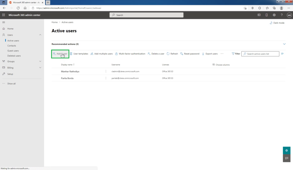 2_Add_User_to_Create_Office_365_User_Account_without_License