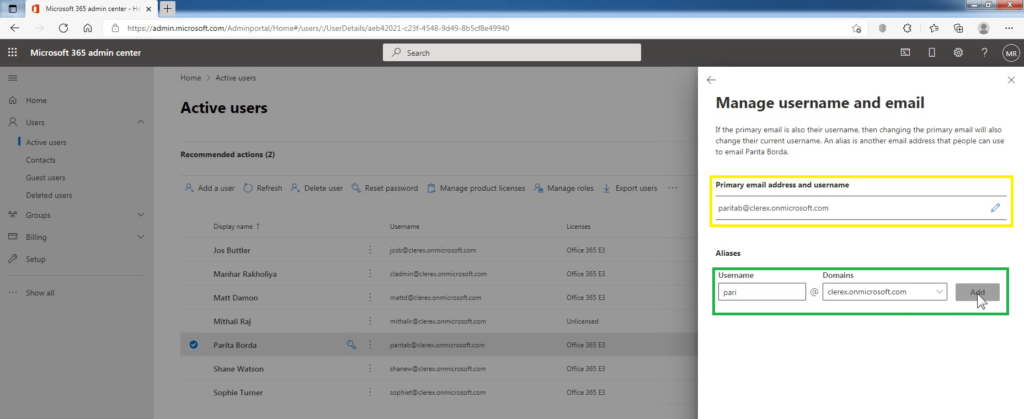 How to Create Email Aliases for Microsoft 365 User.