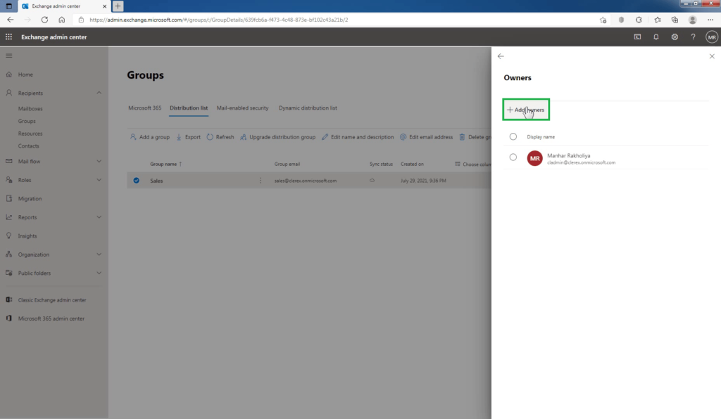 15_add_owners_to_Distribution_Group_in_Exchange_Online