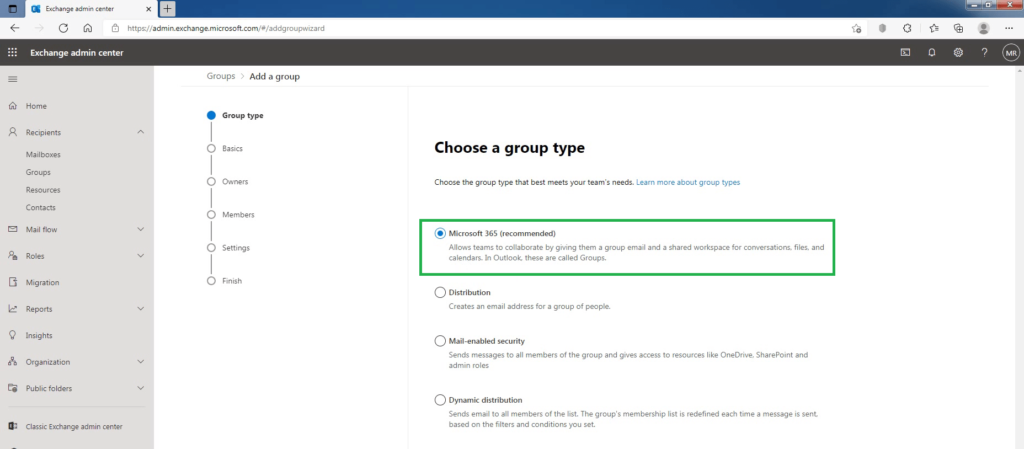 Create and Manage a Microsoft 365 Group in Exchange Online